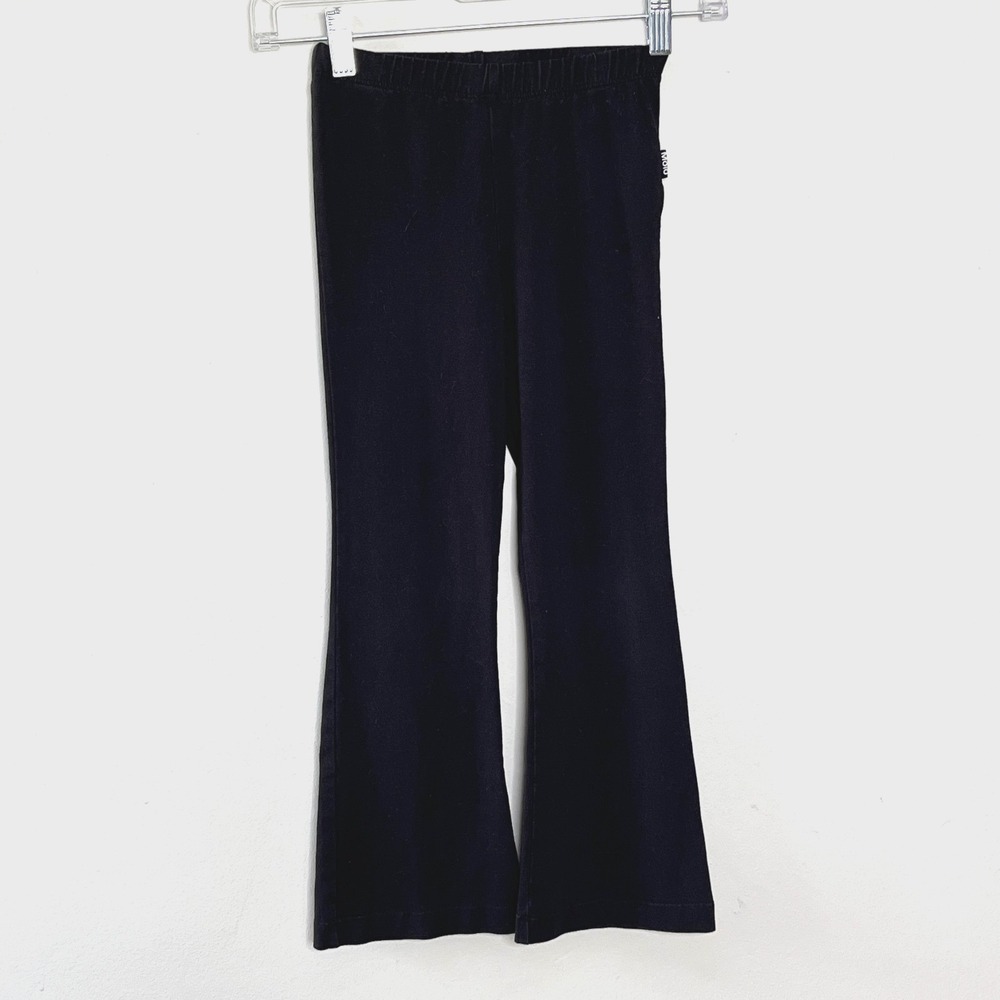 MOLO Nivina- Flare Leggings Girls Size 116 (6Y) Black Organic Cotton Pull-On